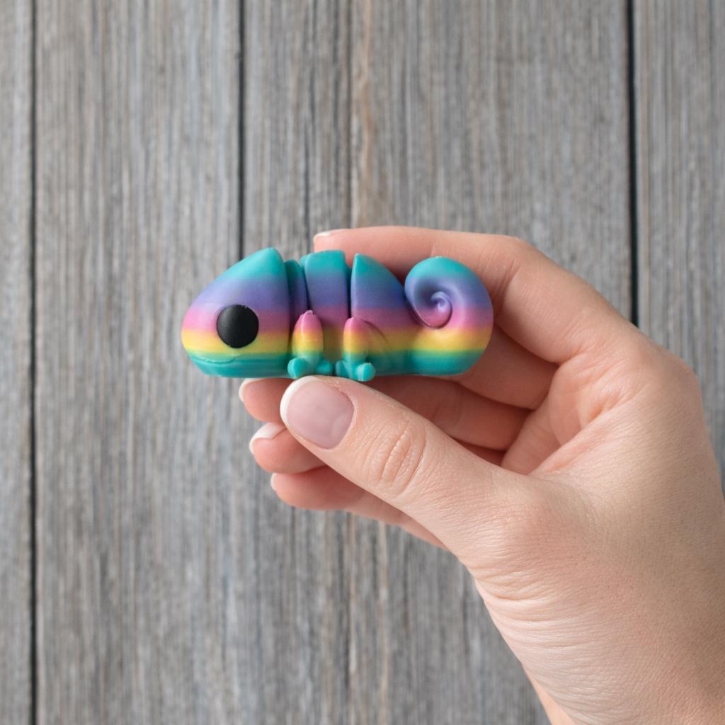Articulated Chameleon Fidget Toy | 3D Printed Flexi Chameleon | Sensory Desk Toy | Cute Gift | Wiggly Pal