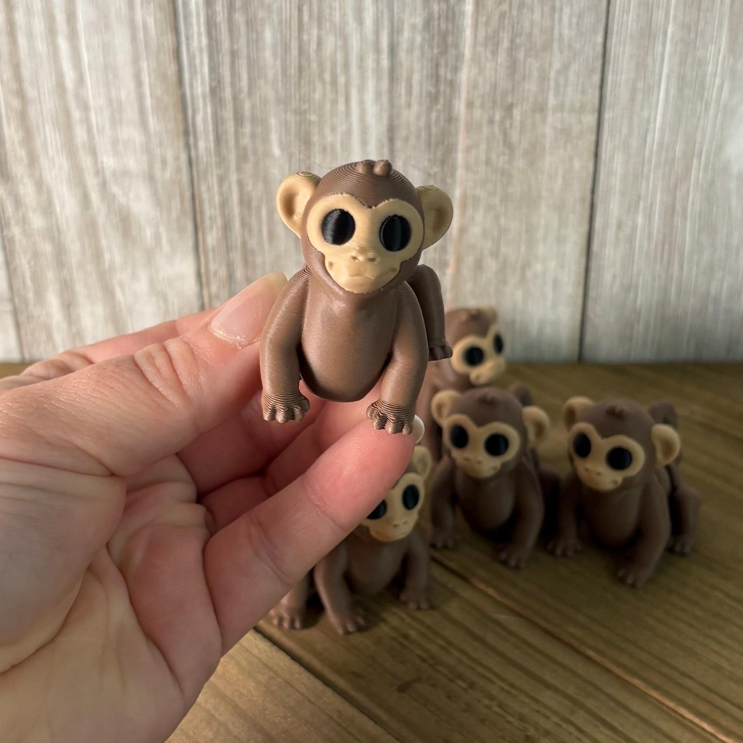 Monkey Wiggly Pal - 3D Print Fidget Toy - articulating animal