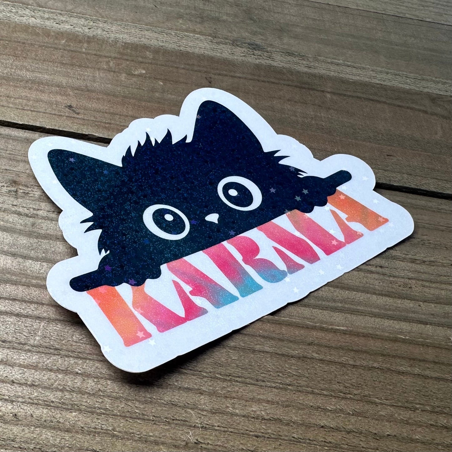 Karma Is a Cat – Lyric Inspired Glitter Waterproof Sticker