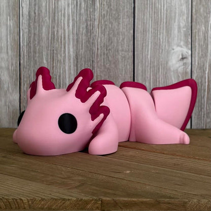 Giant Wiggly Pal Axolotl - 3D Print Fidget Toy  - articulating animal