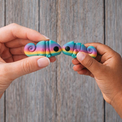 Articulated Chameleon Fidget Toy | 3D Printed Flexi Chameleon | Sensory Desk Toy | Cute Gift | Wiggly Pal