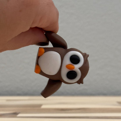 Baby Owl Wiggly Pal - 3D Print Fidget Toy  - articulating animal