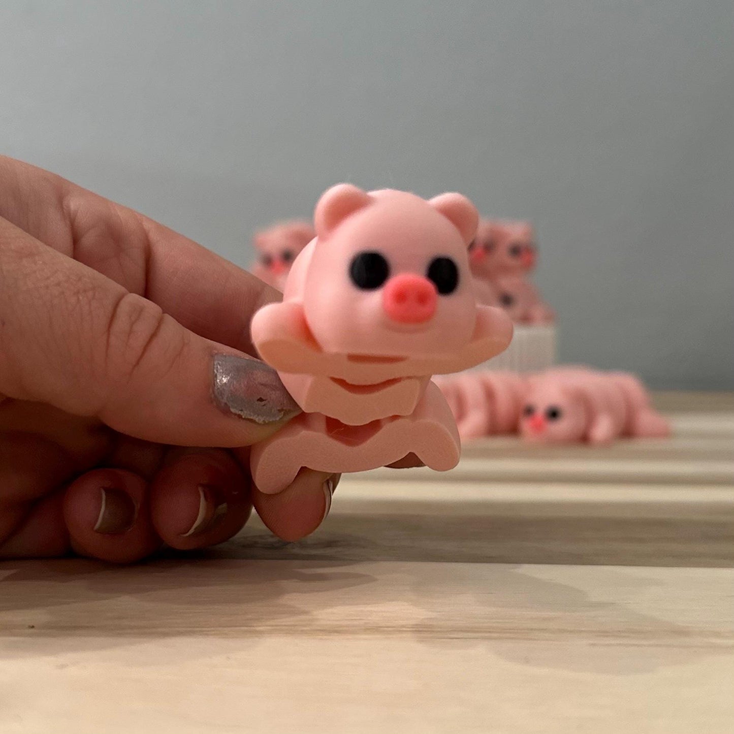 Articulated Baby Pig Fidget Toy – 3D Printed Flexi Piglet, Sensory Desk Toy, Cute Gift for Kids & Adults