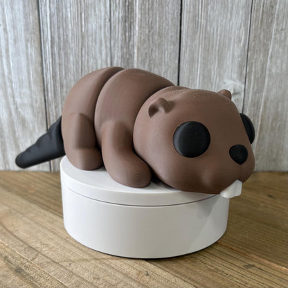 Giant Wiggly Pal Beaver - 3D Print Fidget Toy  - articulating animal