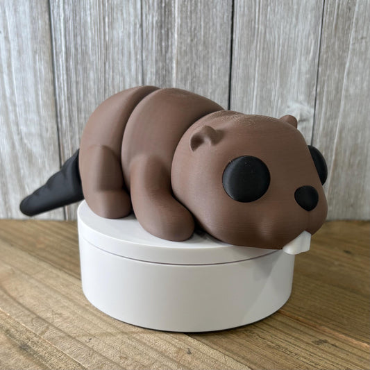 Giant Wiggly Pal Beaver - 3D Print Fidget Toy  - articulating animal