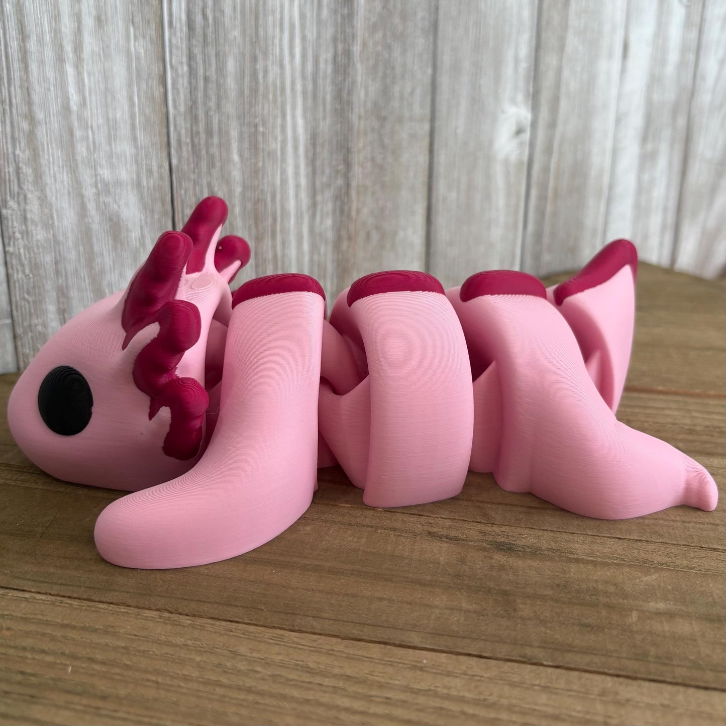 Giant Wiggly Pal Axolotl - 3D Print Fidget Toy  - articulating animal