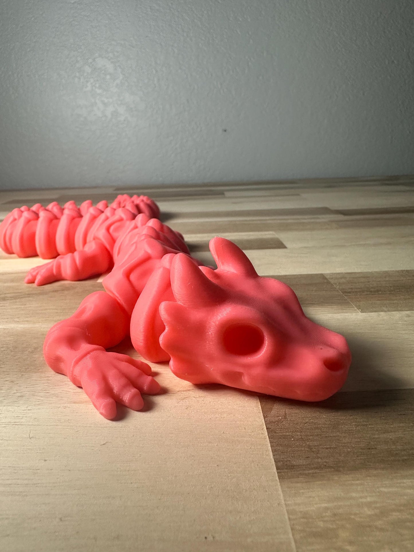 Skeleton Dragon Wiggly Pal - 3D Print Fidget Toy  - articulating animal