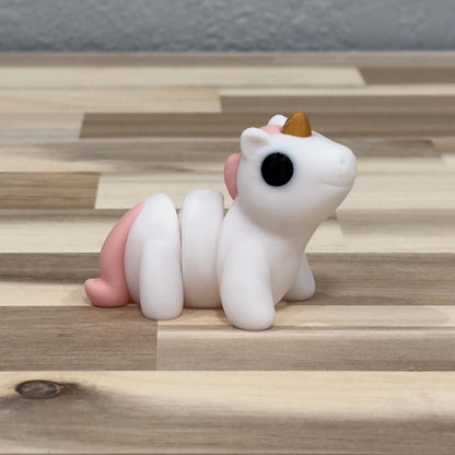 Unicorn Wiggly Pal - 3D Print Fidget Toy  - articulating animal