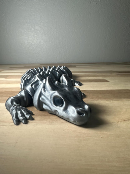 Skeleton Dragon Wiggly Pal - 3D Print Fidget Toy  - articulating animal