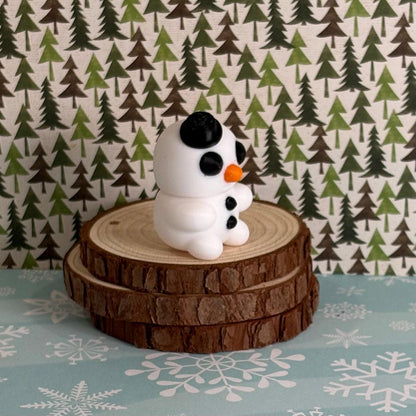 Baby Snowman Wiggly Pal - 3D Print Fidget Toy  - articulating animal