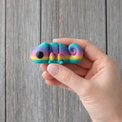 Articulated Chameleon Fidget Toy | 3D Printed Flexi Chameleon | Sensory Desk Toy | Cute Gift | Wiggly Pal