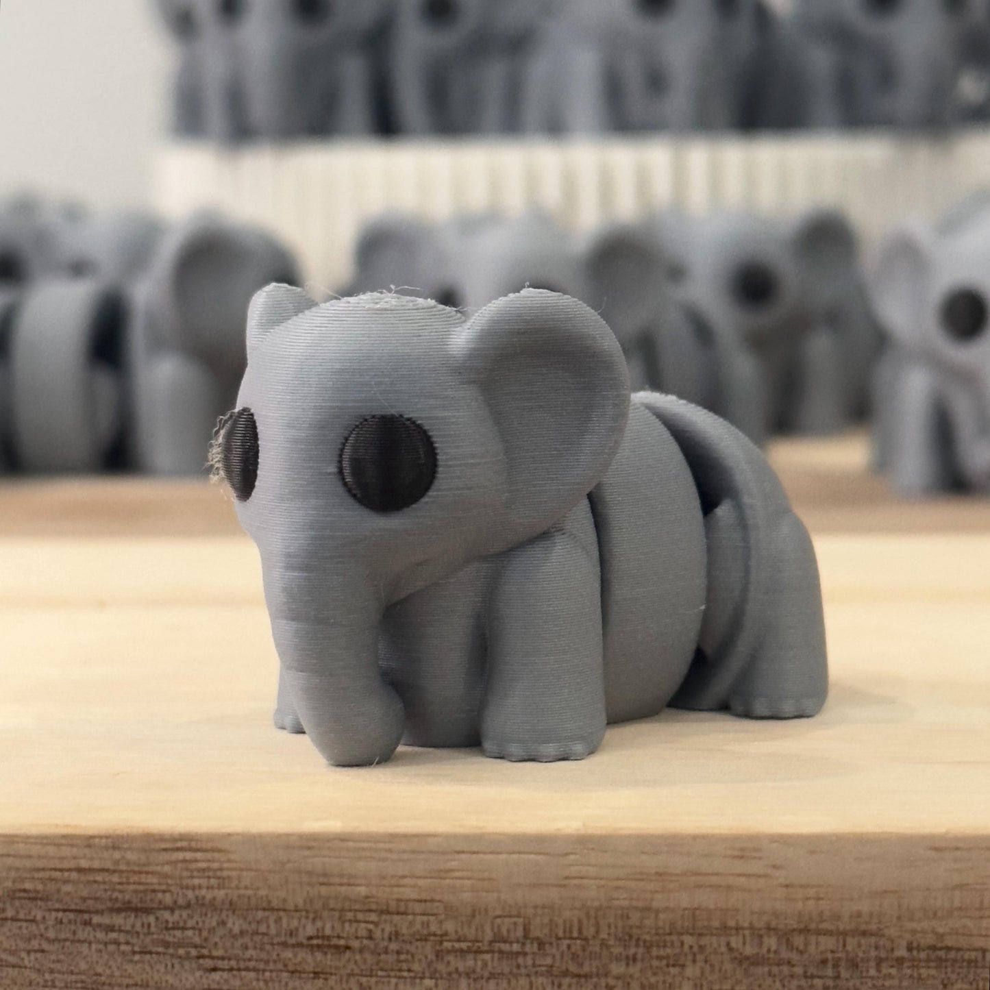 Baby Elephant Wiggly Pal - 3D Print Fidget Toy  - articulating animal