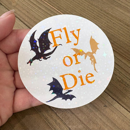 Fly or Die Dragon – Holographic Waterproof Vinyl Decal