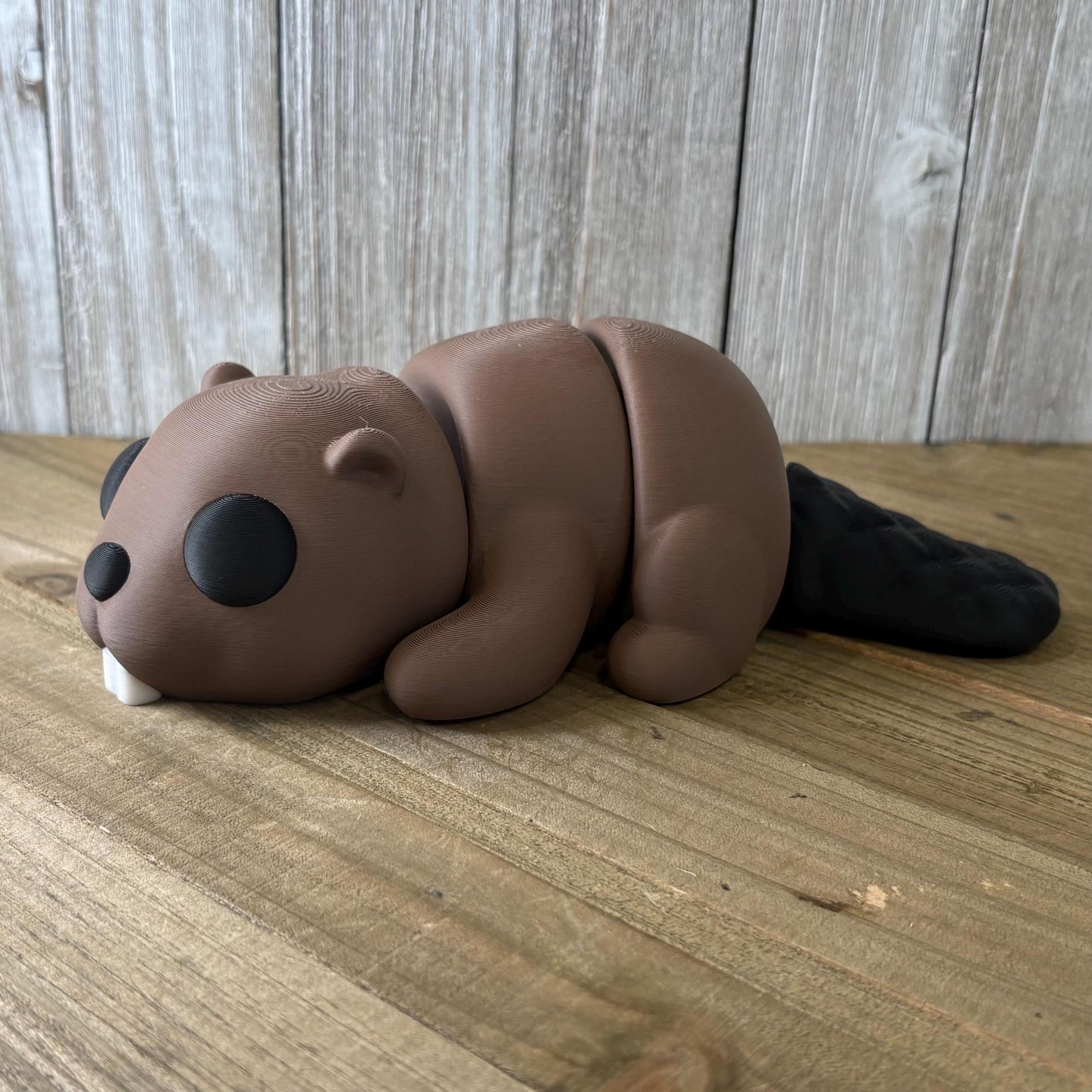 Giant Wiggly Pal Beaver - 3D Print Fidget Toy  - articulating animal