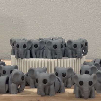 Baby Elephant Wiggly Pal - 3D Print Fidget Toy  - articulating animal