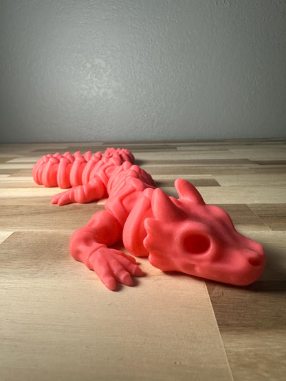 Skeleton Dragon Wiggly Pal - 3D Print Fidget Toy  - articulating animal