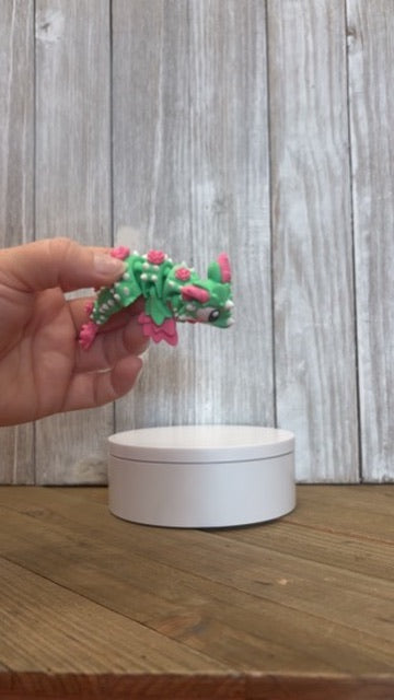 Cactus Blossom Dragon Wiggly Pal - 3D Printed Articulated Fidget Toy