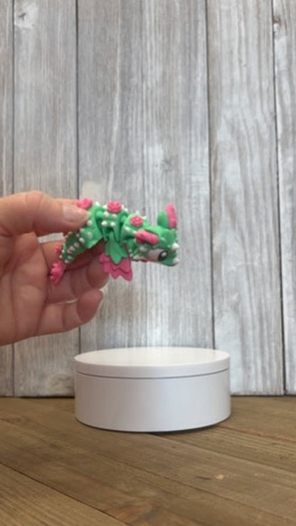 Cactus Blossom Dragon Wiggly Pal - 3D Printed Articulated Fidget Toy
