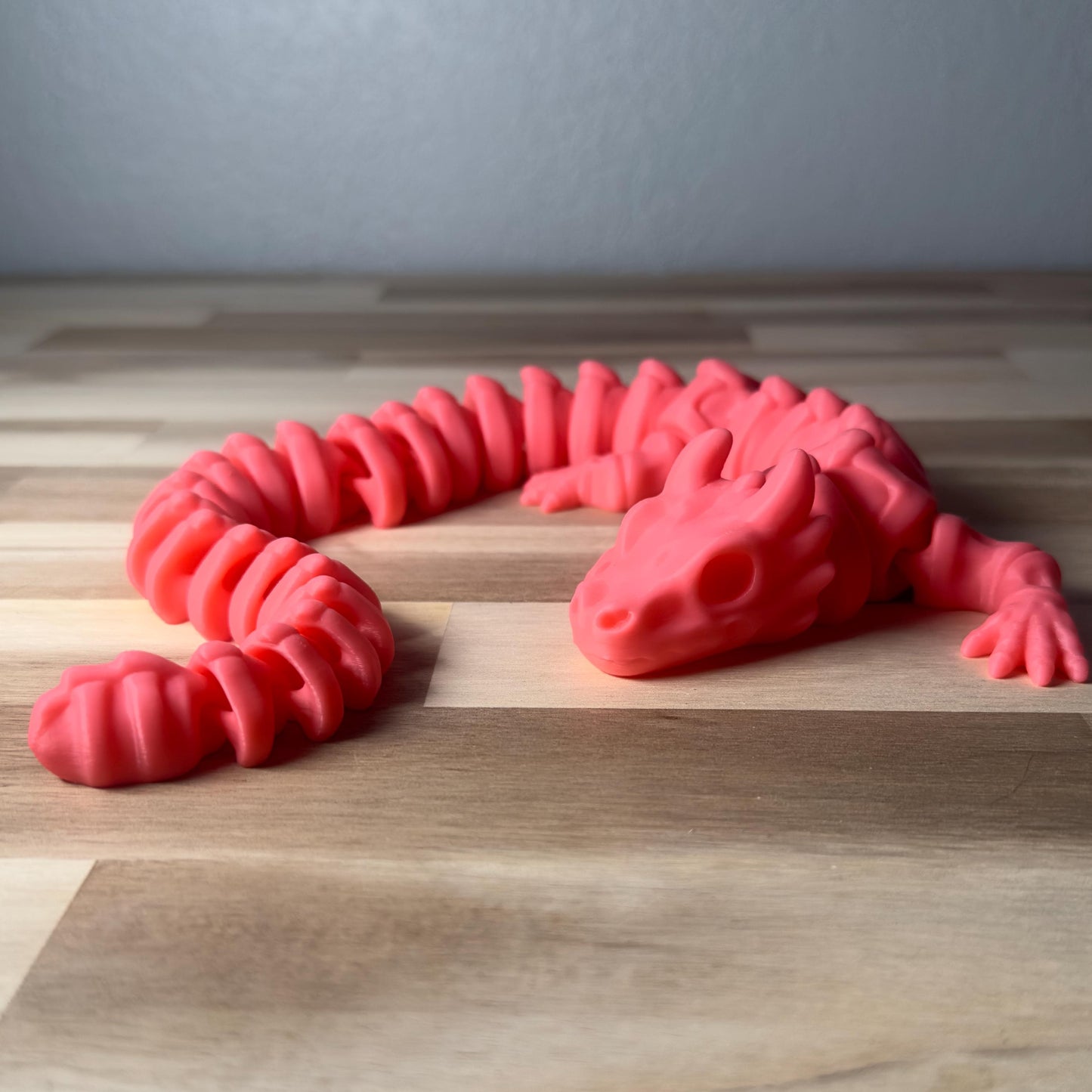 Skeleton Dragon Wiggly Pal - 3D Print Fidget Toy  - articulating animal