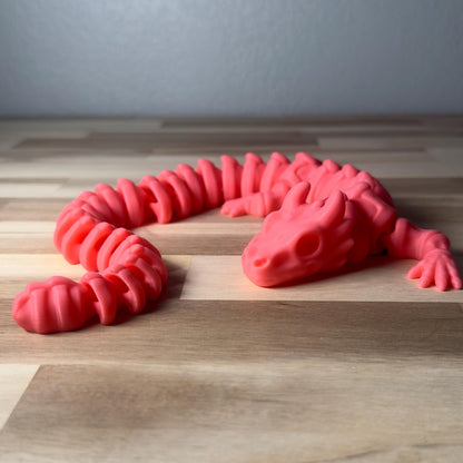 Skeleton Dragon Wiggly Pal - 3D Print Fidget Toy  - articulating animal