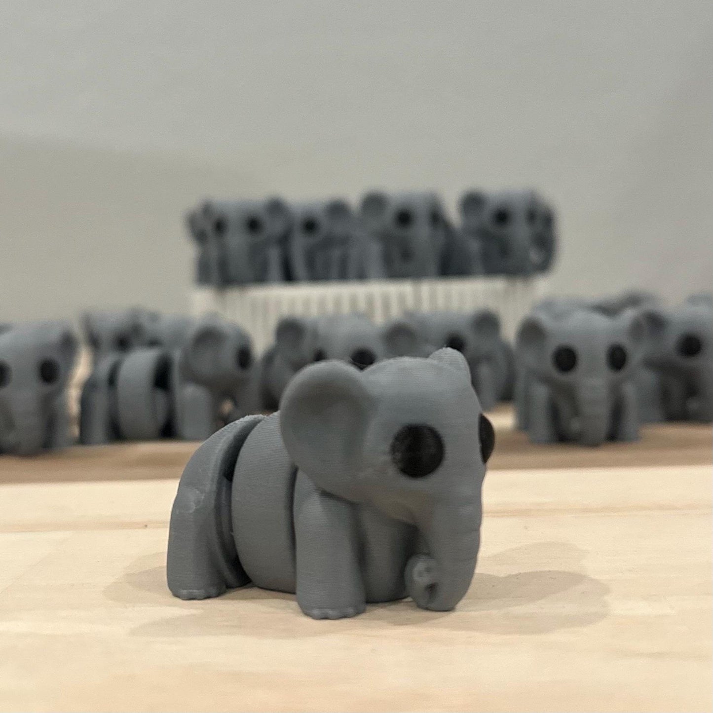 Baby Elephant Wiggly Pal - 3D Print Fidget Toy  - articulating animal