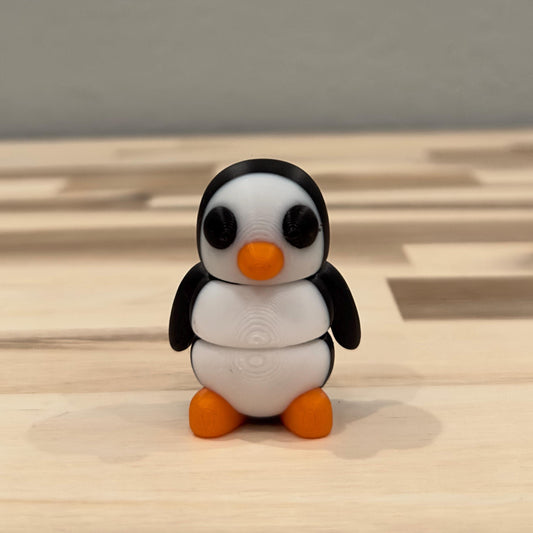 Baby Penguin Wiggly Pal - 3D Print Fidget Toy  - articulating animal