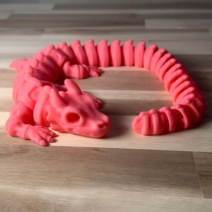 Skeleton Dragon Wiggly Pal - 3D Print Fidget Toy  - articulating animal