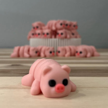 Articulated Baby Pig Fidget Toy – 3D Printed Flexi Piglet, Sensory Desk Toy, Cute Gift for Kids & Adults