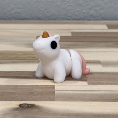 Unicorn Wiggly Pal - 3D Print Fidget Toy  - articulating animal