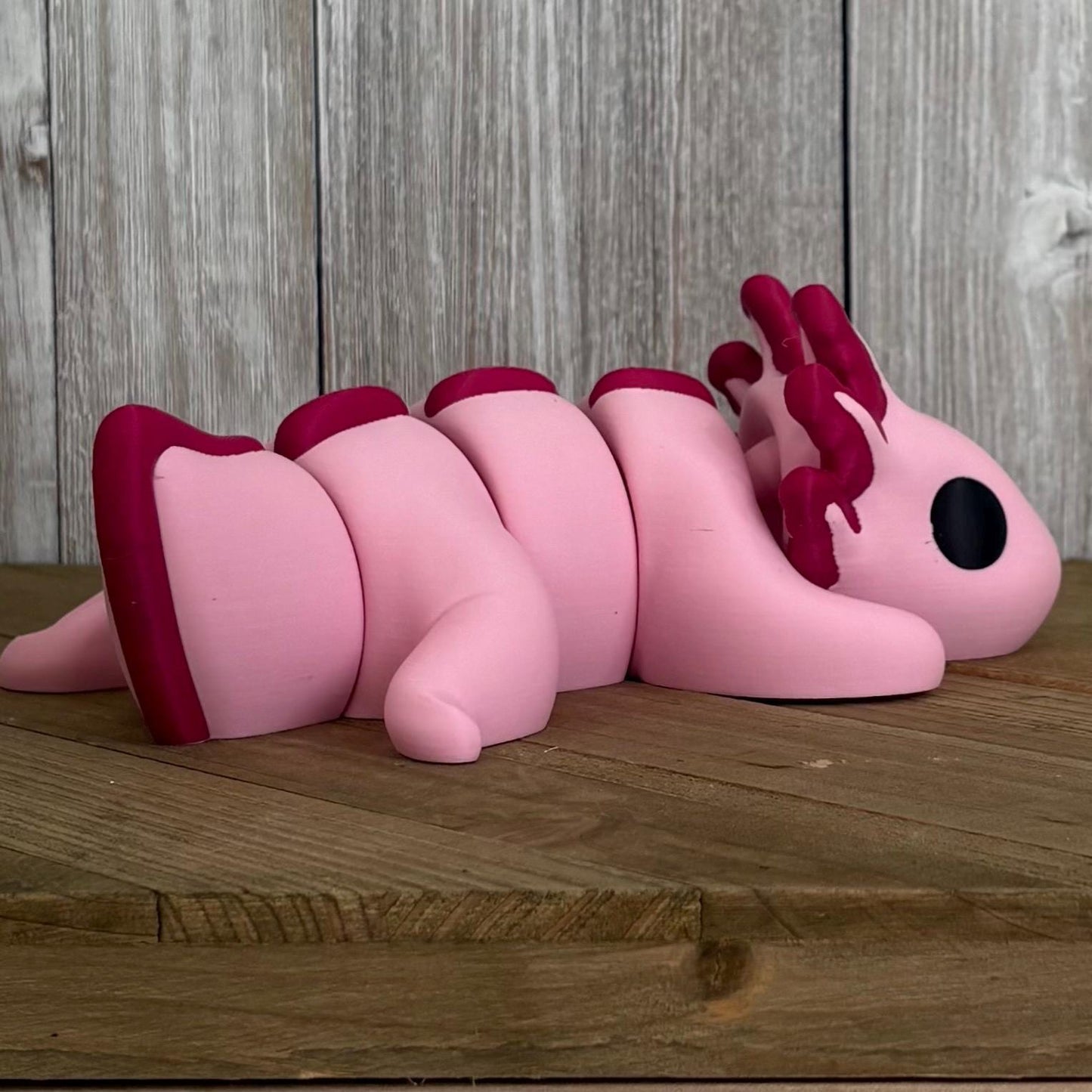 Giant Wiggly Pal Axolotl - 3D Print Fidget Toy  - articulating animal