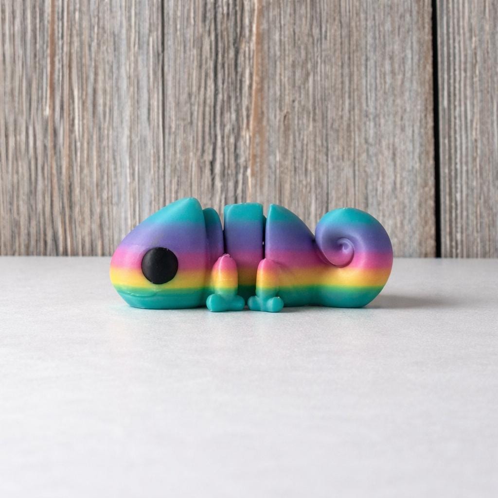 Articulated Chameleon Fidget Toy | 3D Printed Flexi Chameleon | Sensory Desk Toy | Cute Gift | Wiggly Pal