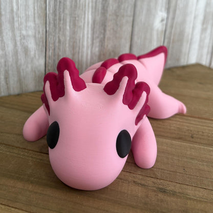 Giant Wiggly Pal Axolotl - 3D Print Fidget Toy  - articulating animal