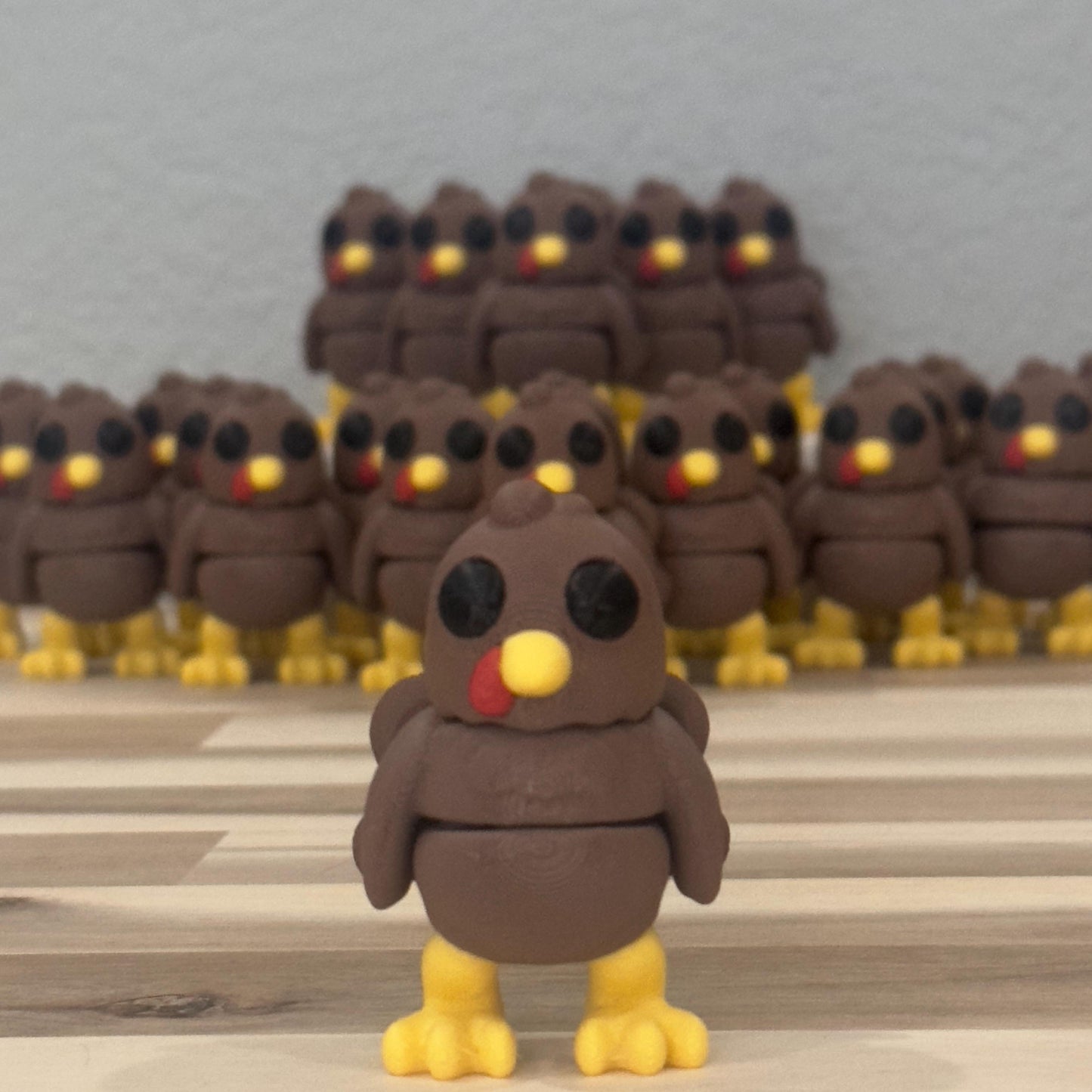 Turkey Wiggly Pal - 3D Print Fidget Toy - articulating animal