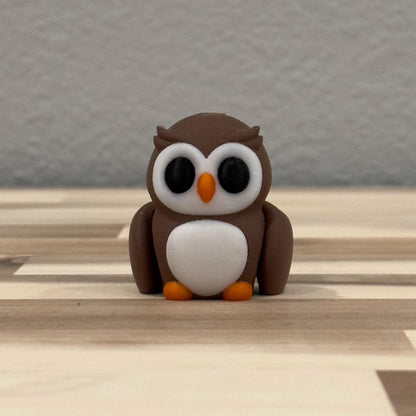 Baby Owl Wiggly Pal - 3D Print Fidget Toy  - articulating animal