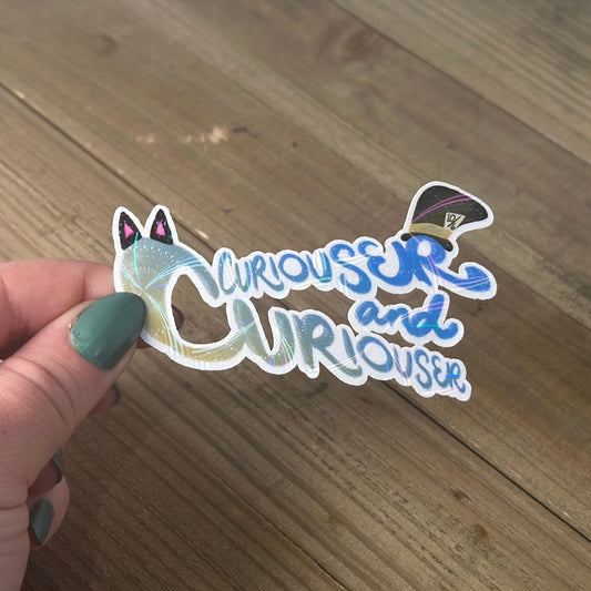Curiouser and Curiouser – Alice Inspired Waterproof Sticker