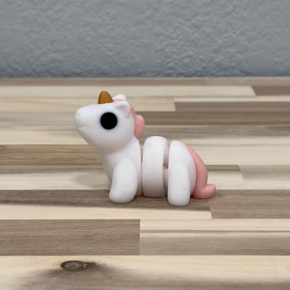 Unicorn Wiggly Pal - 3D Print Fidget Toy  - articulating animal
