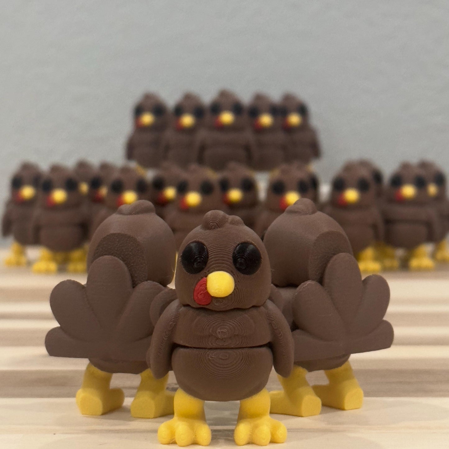 Turkey Wiggly Pal - 3D Print Fidget Toy - articulating animal