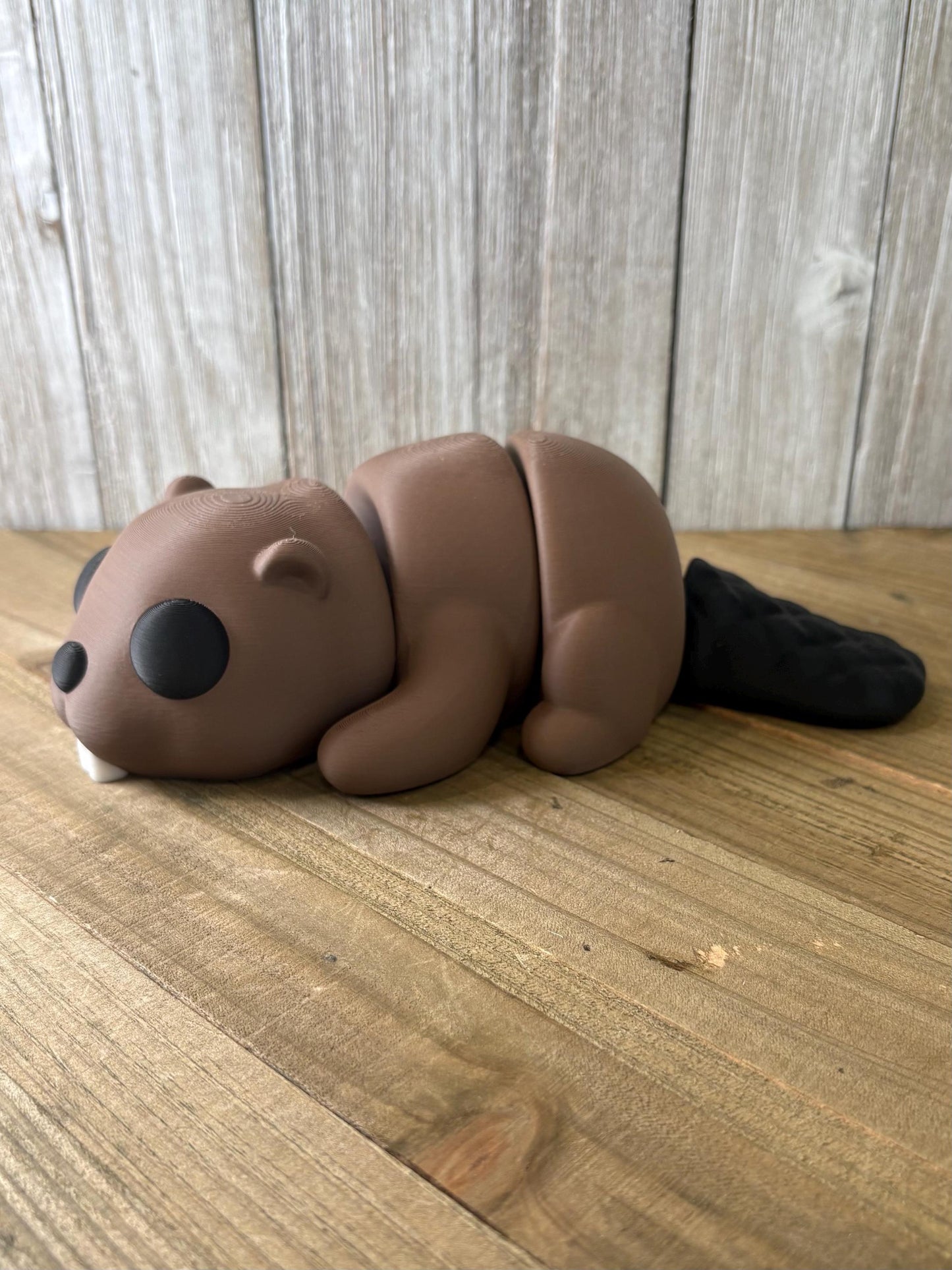 Giant Wiggly Pal Beaver - 3D Print Fidget Toy  - articulating animal