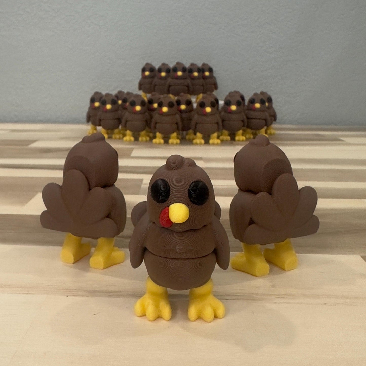 Turkey Wiggly Pal - 3D Print Fidget Toy - articulating animal