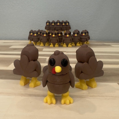 Turkey Wiggly Pal - 3D Print Fidget Toy - articulating animal