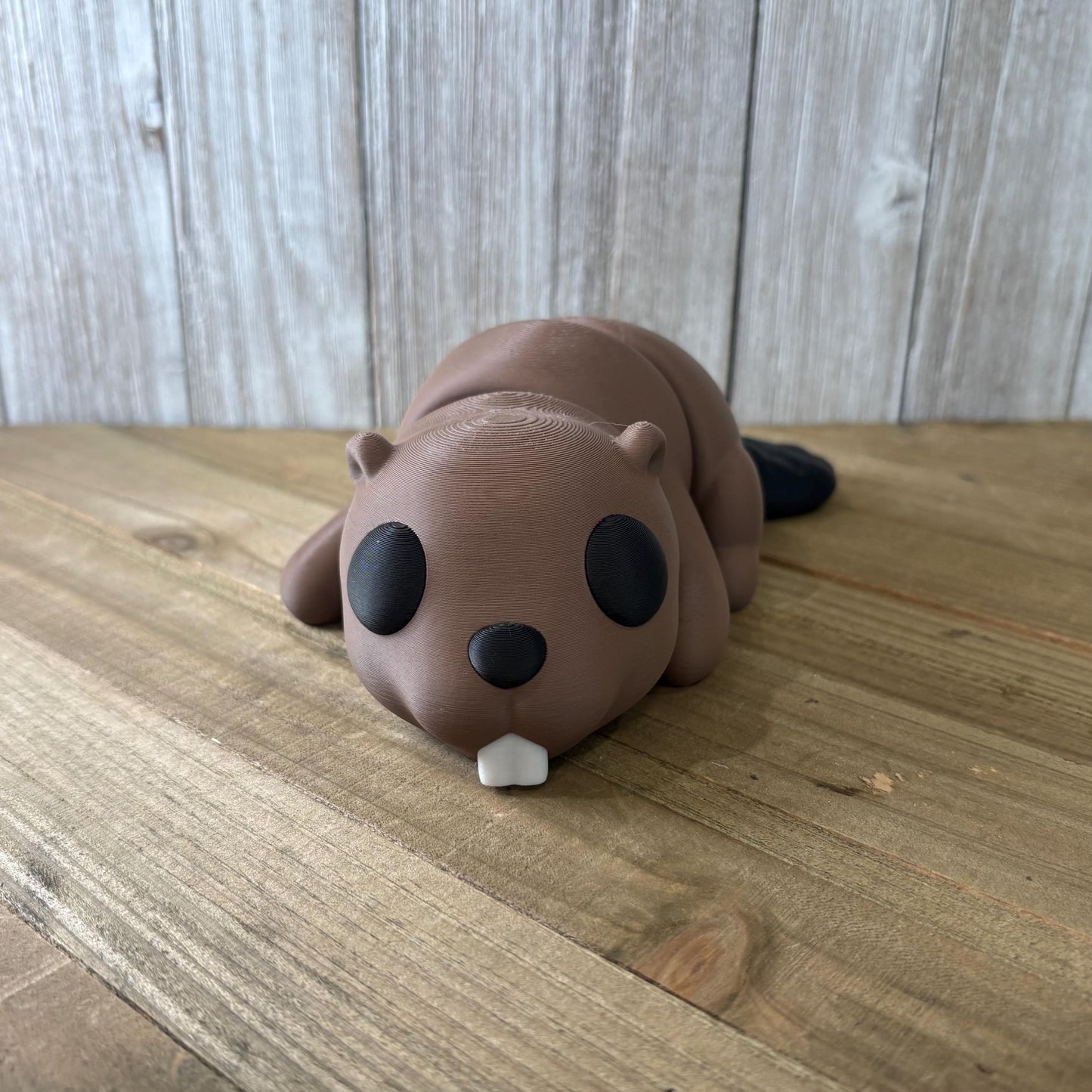 Giant Wiggly Pal Beaver - 3D Print Fidget Toy  - articulating animal