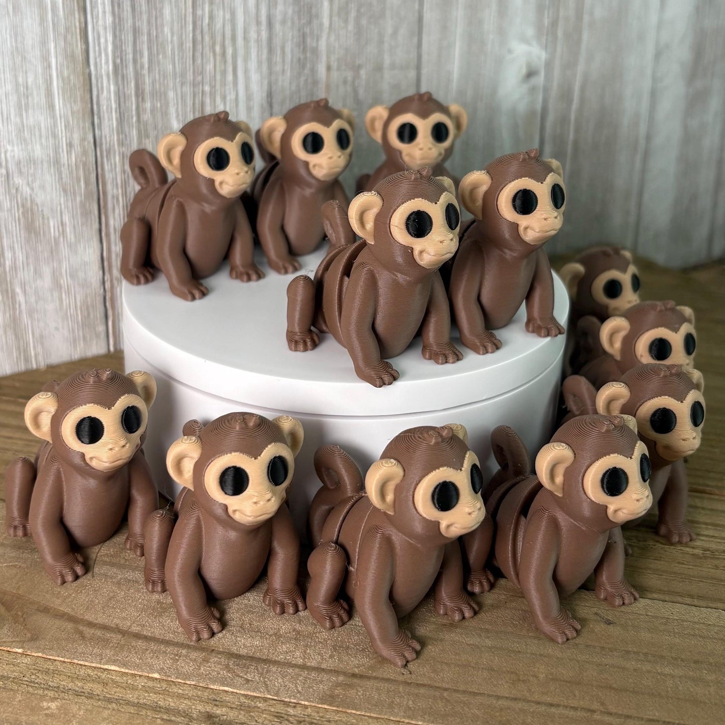 Monkey Wiggly Pal - 3D Print Fidget Toy  - articulating animal