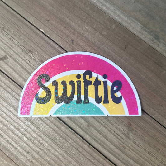 Swiftie Rainbow – Glittery Waterproof Sticker