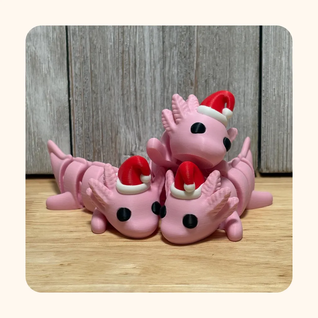 Pink Santa Axolotl — photo 4